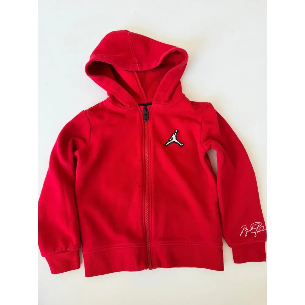 Jordan Toddler Boys' Red Fleece Full Zip Hoodie - 3T